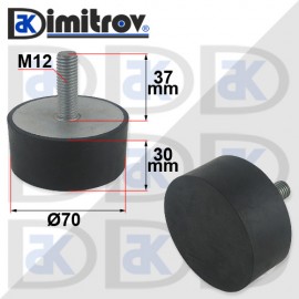 Антивибрационен тампон М12 х Ø70 х 30 mm